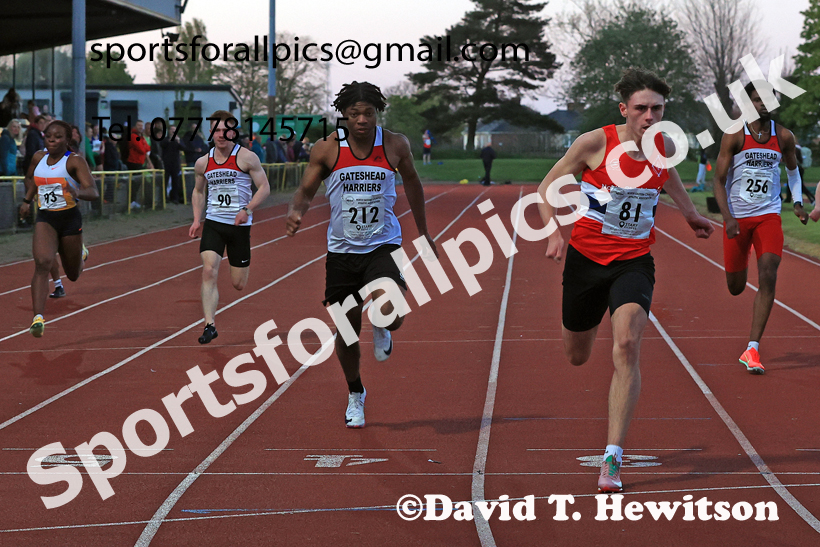 The 150 metres, 2026 NEGP 1, Monkton Stadium. Photo: David T. Hewitson/Sports for All Pics
